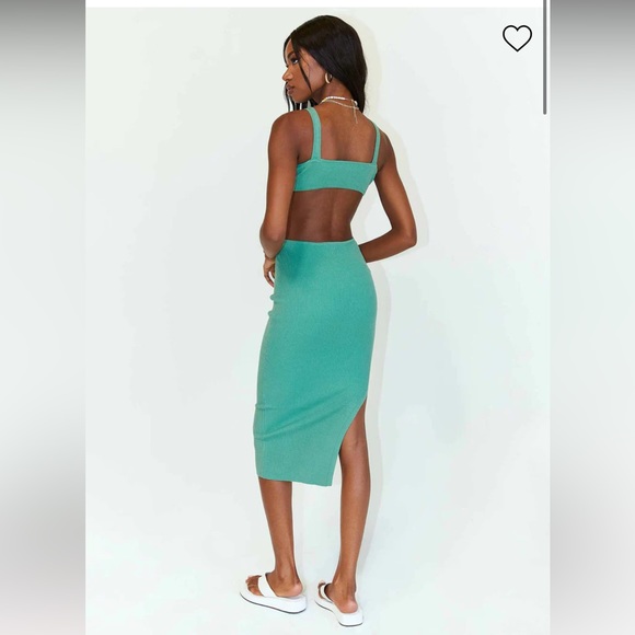 Princess polly Bahamas Midi Dress Green - Picture 2 of 2